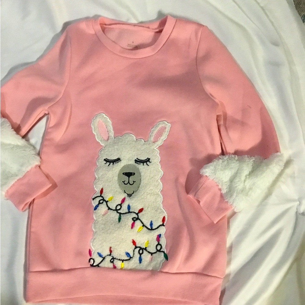 lil girls Lama&Lites sweatshirt nwot no brand from Kholes size 8